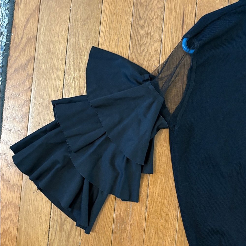 Rachel Zoe Black Bell Sleeve Blouse Size XL - Picture 7 of 10